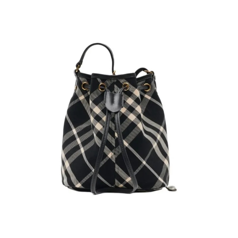 BURBERRY 迷你格紋水桶袋