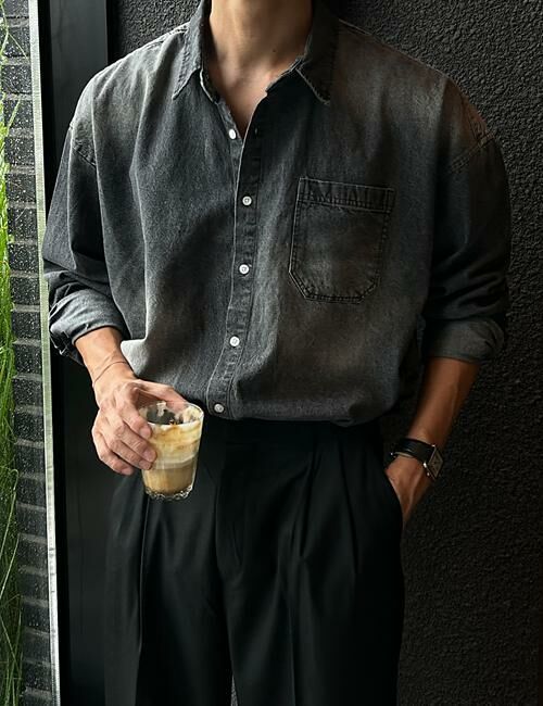 波士頓寬鬆牛仔襯衫