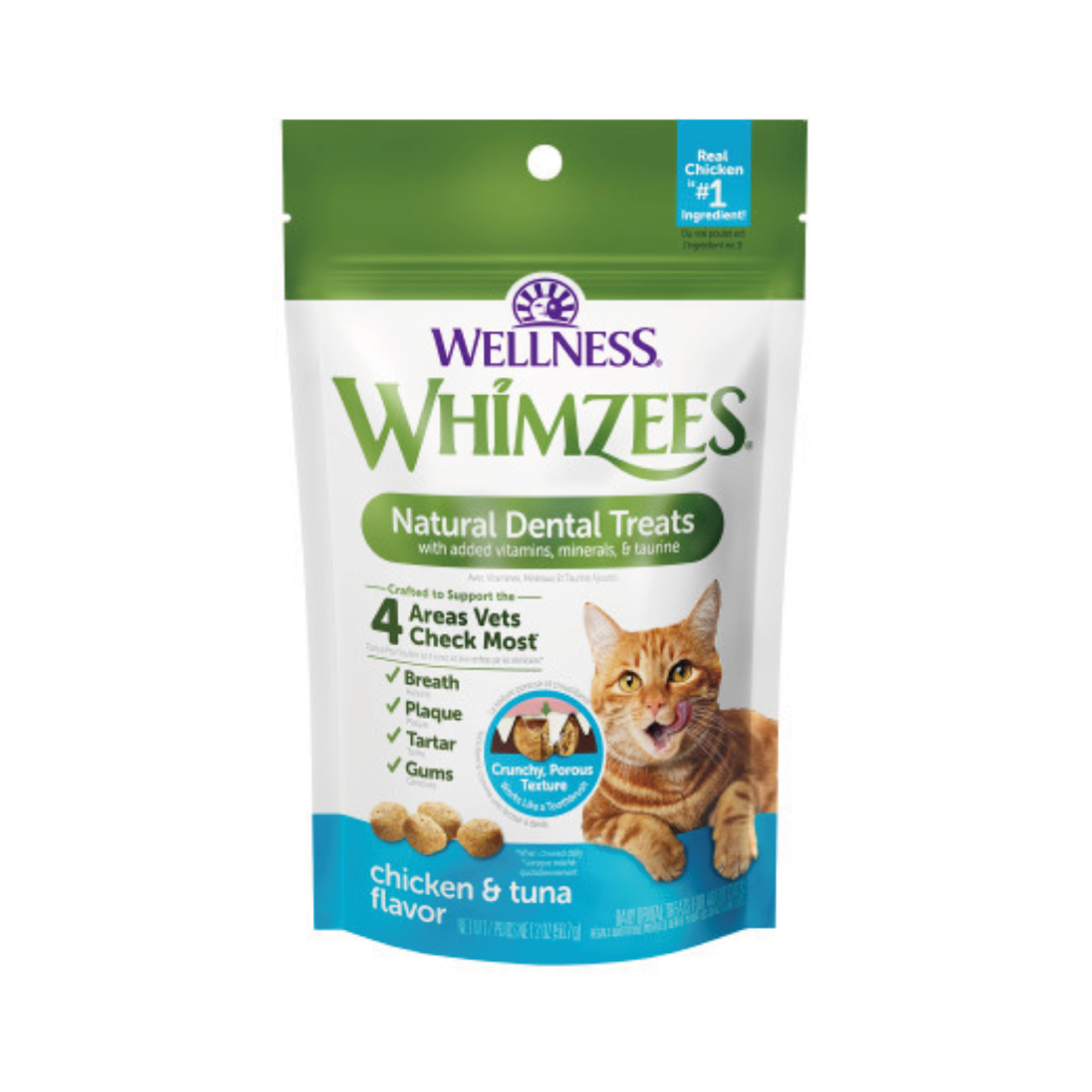 Wellness Whimzees 鮮雞肉+吞拿魚 貓貓潔齒餅 4.5oz（WHZ0587）