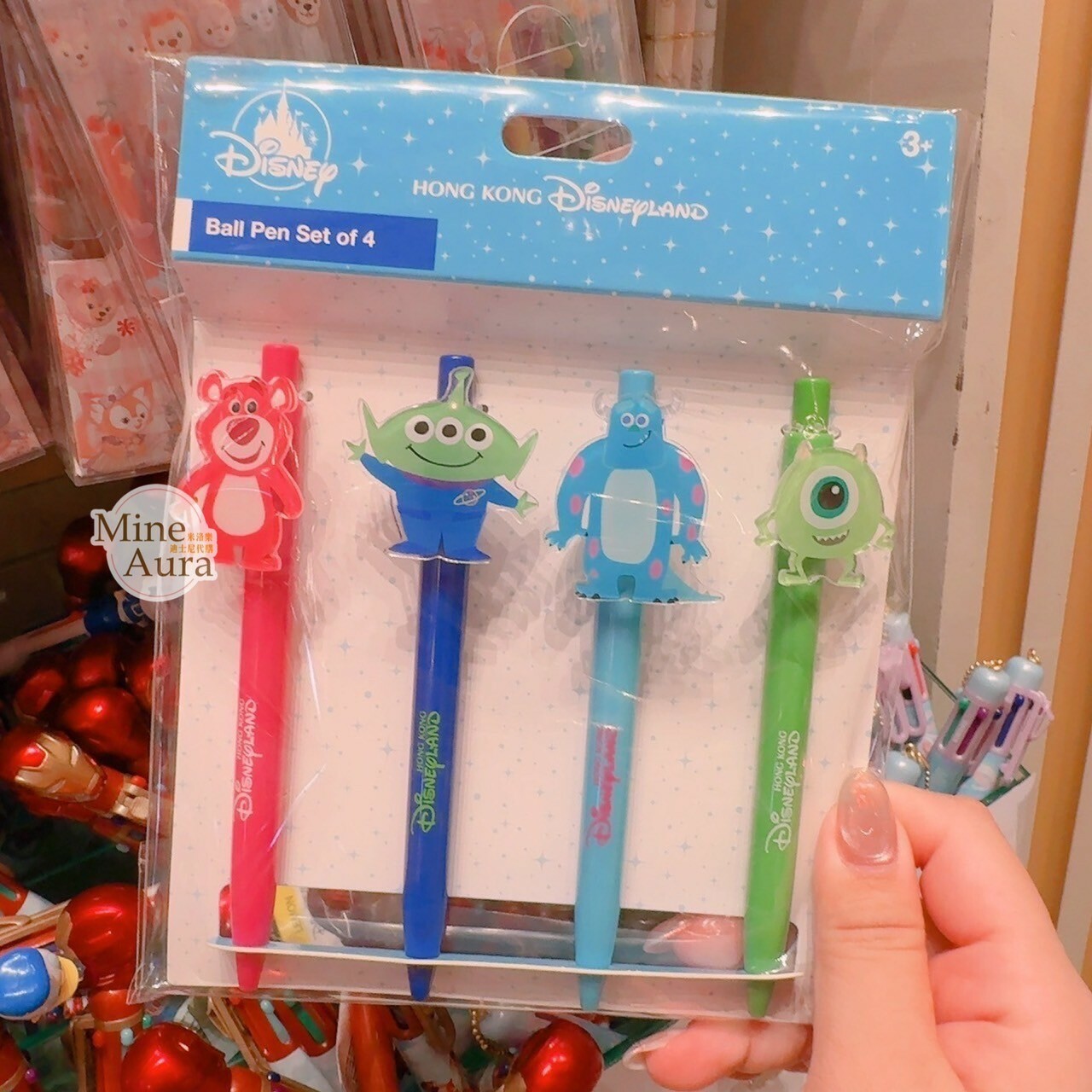 玩具總動員 Toy Story 怪獸電力公司 Monsters, Inc. 造型 圓珠筆 4入組 -香港迪士尼樂園