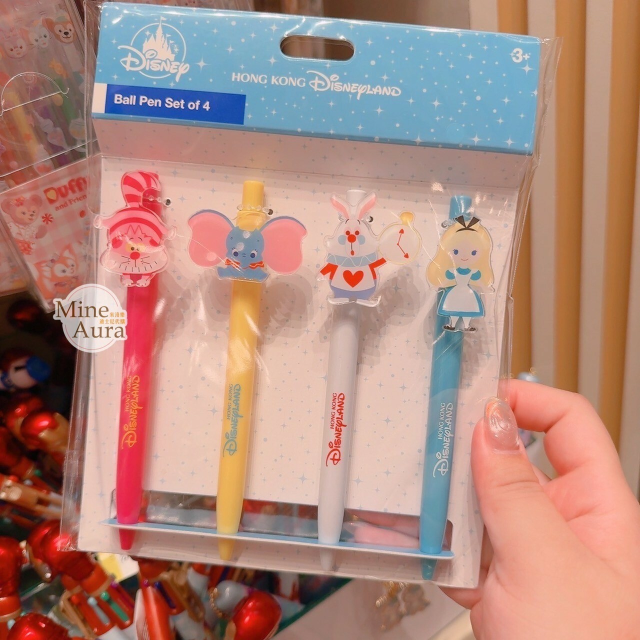 小飛象 Dumbo 愛麗絲夢遊仙境 Alice in Wonderland 造型 圓珠筆 4入組 -香港迪士尼樂園