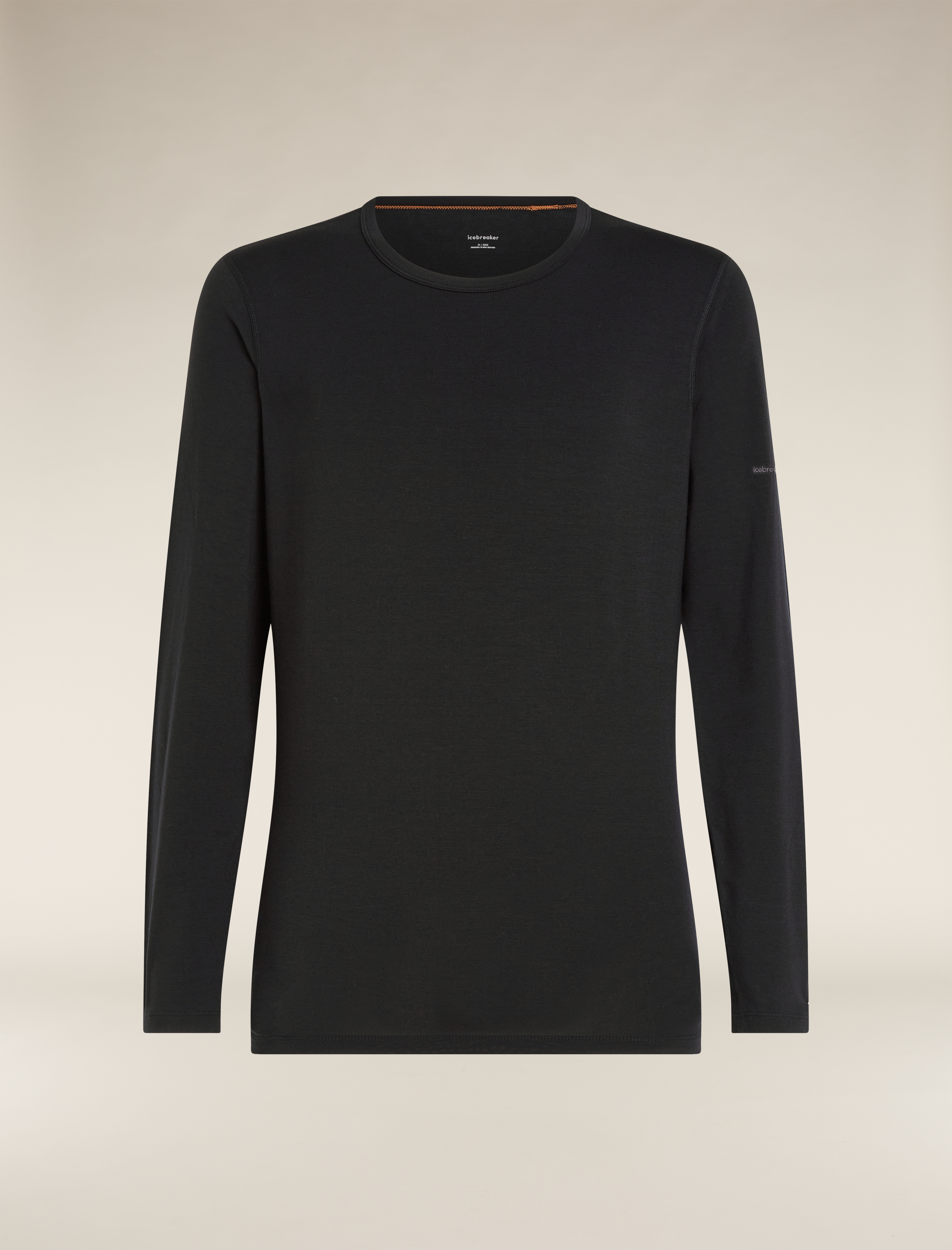 icebreaker 男 Core Heavyweight 天絲圓領長袖上衣-黑