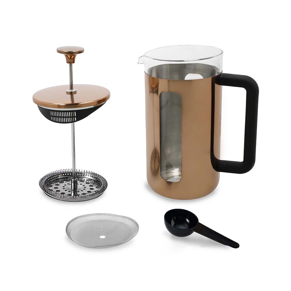 La Cafetiere｜皮薩不鏽鋼濾壓壺｜銅色