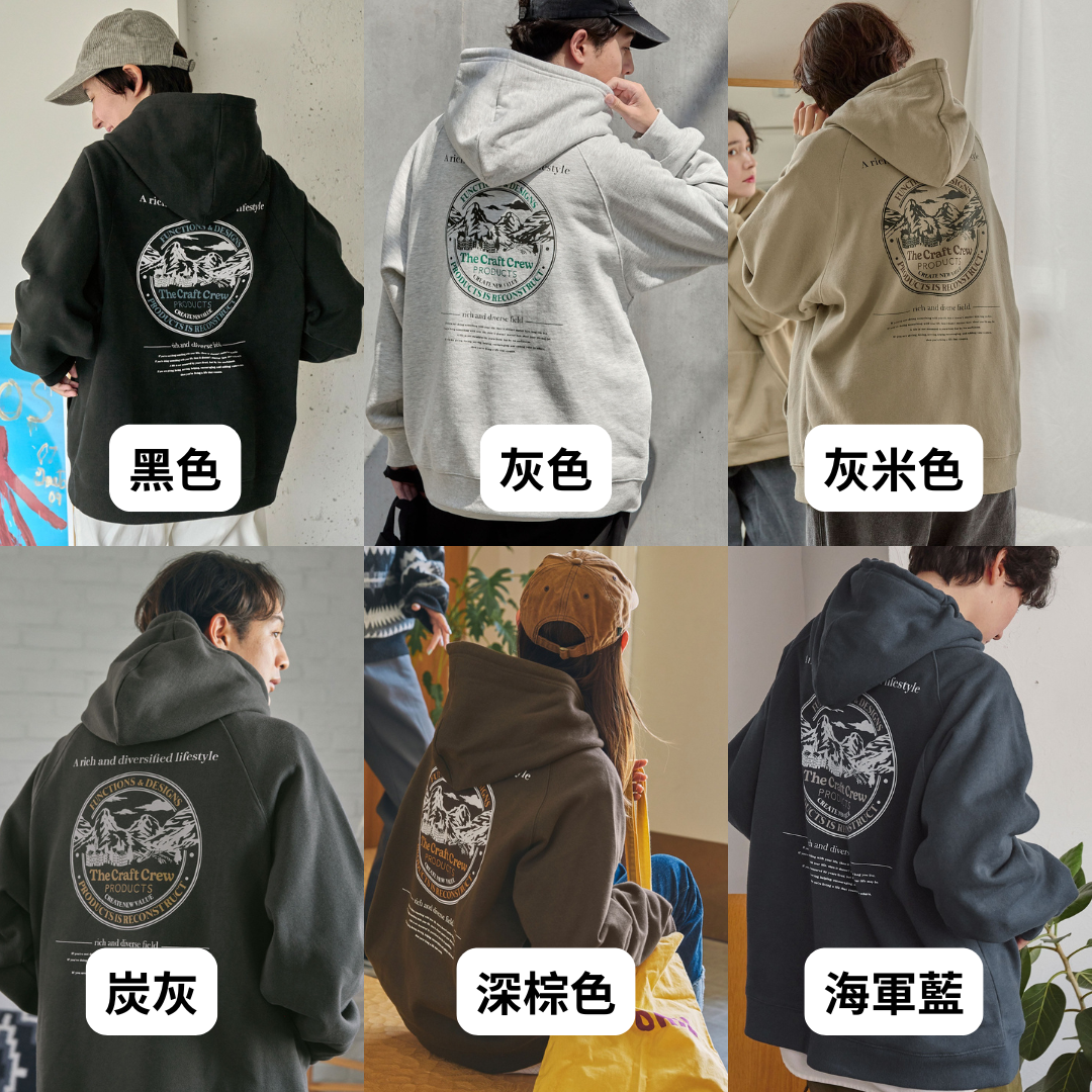 "代購" 25AW THE CRAFT CREW PRODUCTS 秋冬日系 美國棉 廓形 背圖帽踢