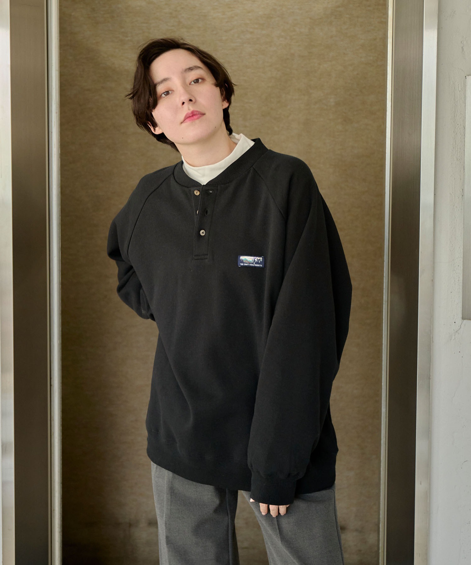 "代購" 25AW THE CRAFT CREW PRODUCTS 秋冬日系 美國棉 亨利領運動衫