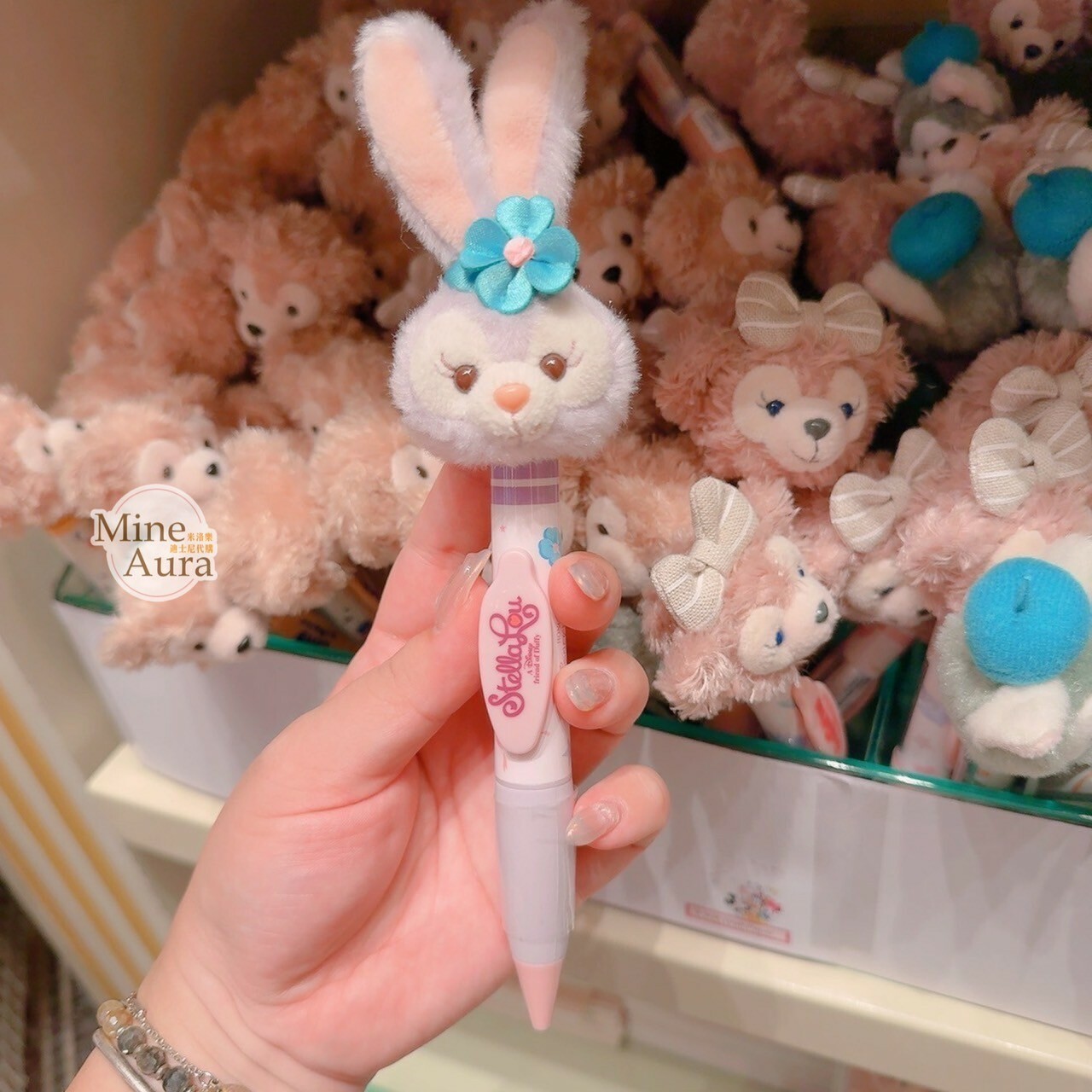 史黛拉露 星黛露 StellaLou 絨毛大頭搖頭 圓珠筆 文具用品 -香港迪士尼樂園