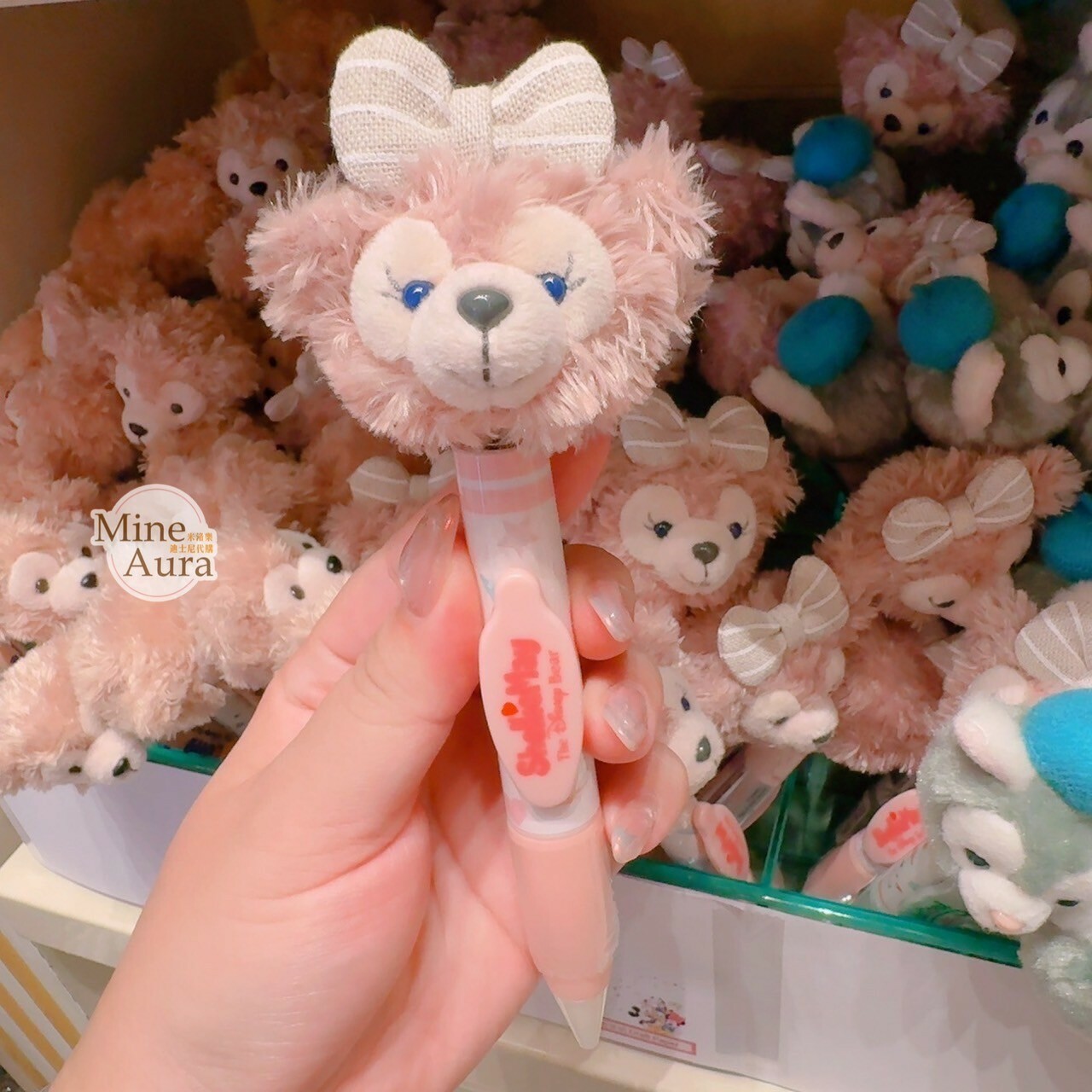 雪莉玫 ShellieMay 絨毛大頭搖頭 圓珠筆 文具用品 -香港迪士尼樂園