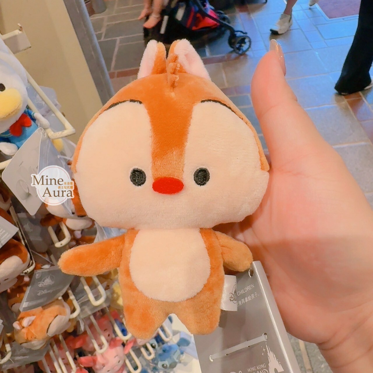 紅鼻 蒂蒂 Dale 絨毛 造型 徽章 PIN 奇奇蒂蒂 Chip 'n Dale -香港迪士尼樂園