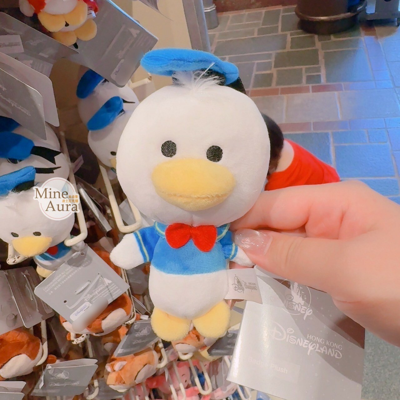 唐老鴨 Donald 絨毛 造型 徽章 PIN -香港迪士尼樂園