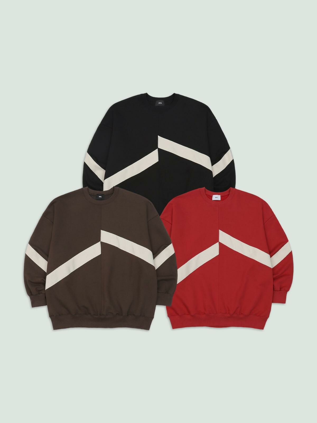 OverSize拼色圖案衛衣 SVXL-036T