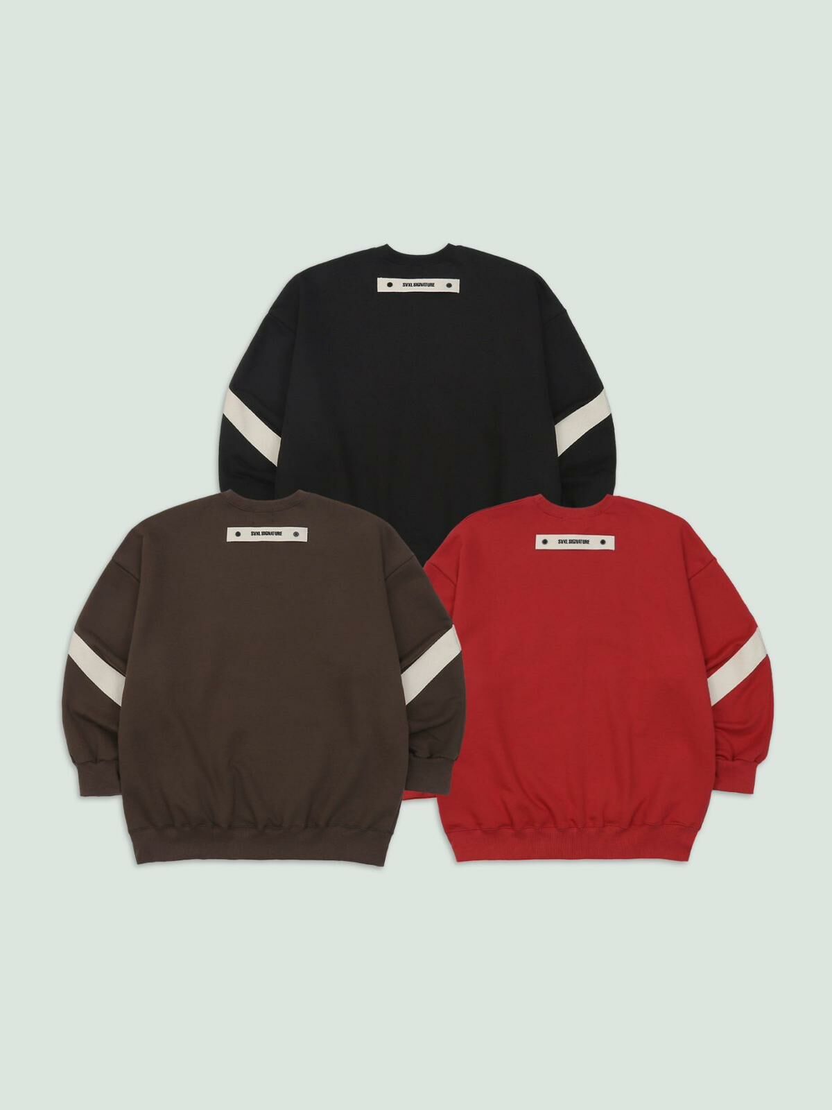 OverSize拼色圖案衛衣 SVXL-036T