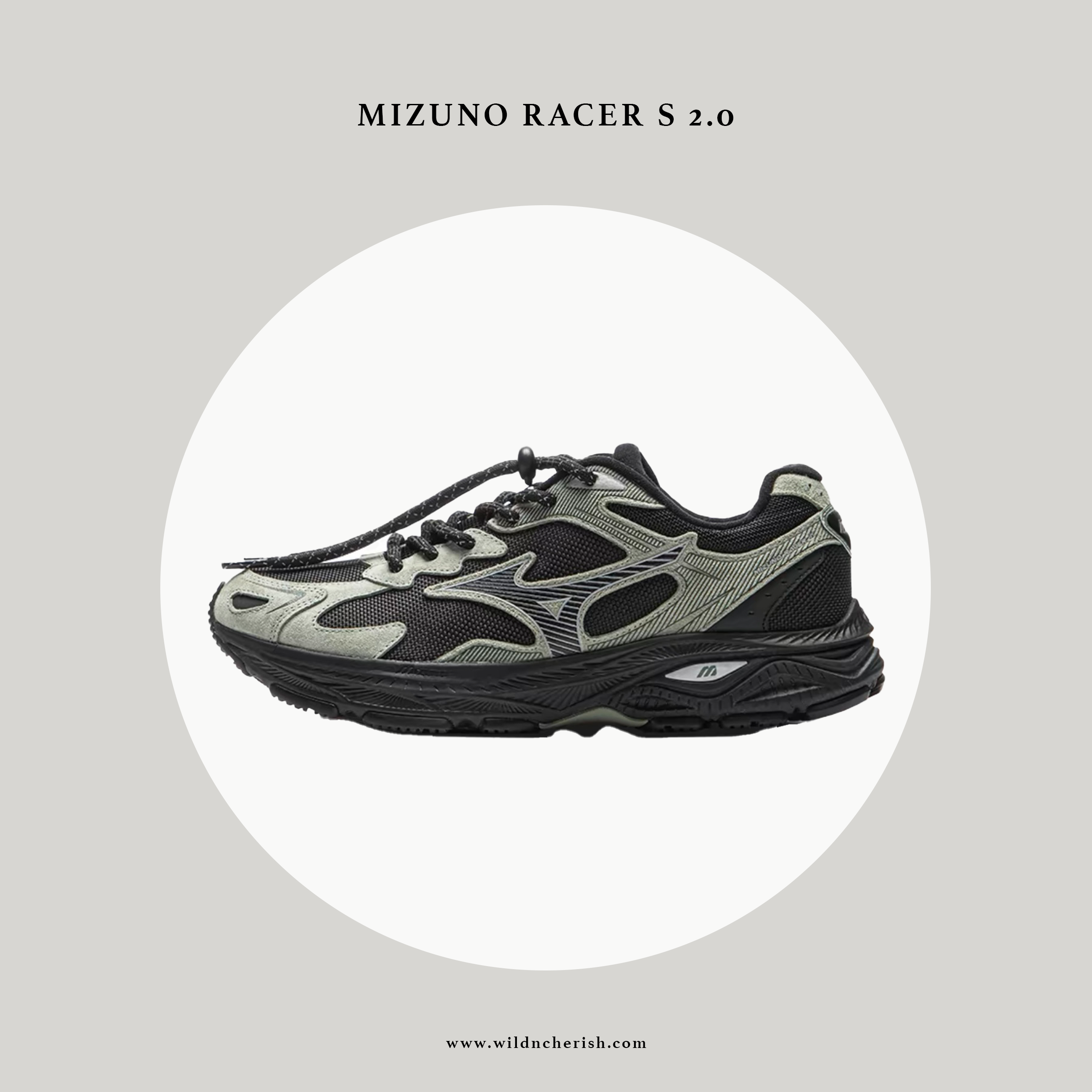 預訂 | Mizuno Racer S 2.0 防潑水 黑綠色