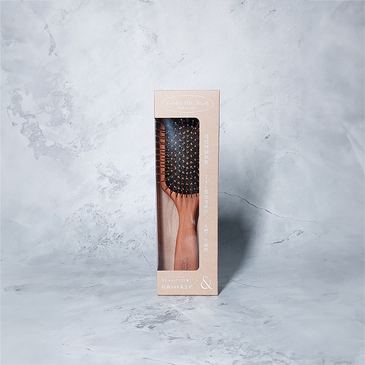 24K黃金櫸木按摩梳