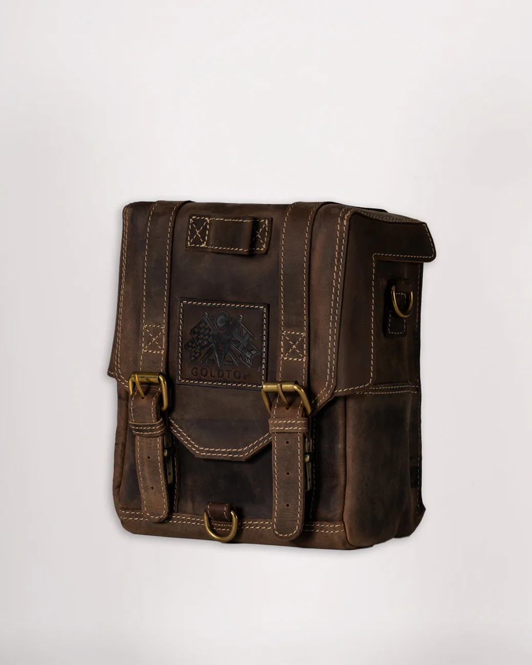GOLDTOP 皮革磁吸油箱包 兩色消光皮革(大)