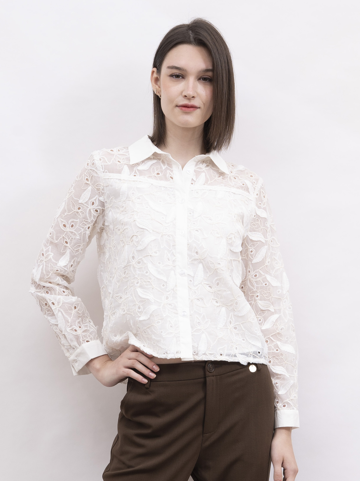 mi-tu 通花長袖恤衫