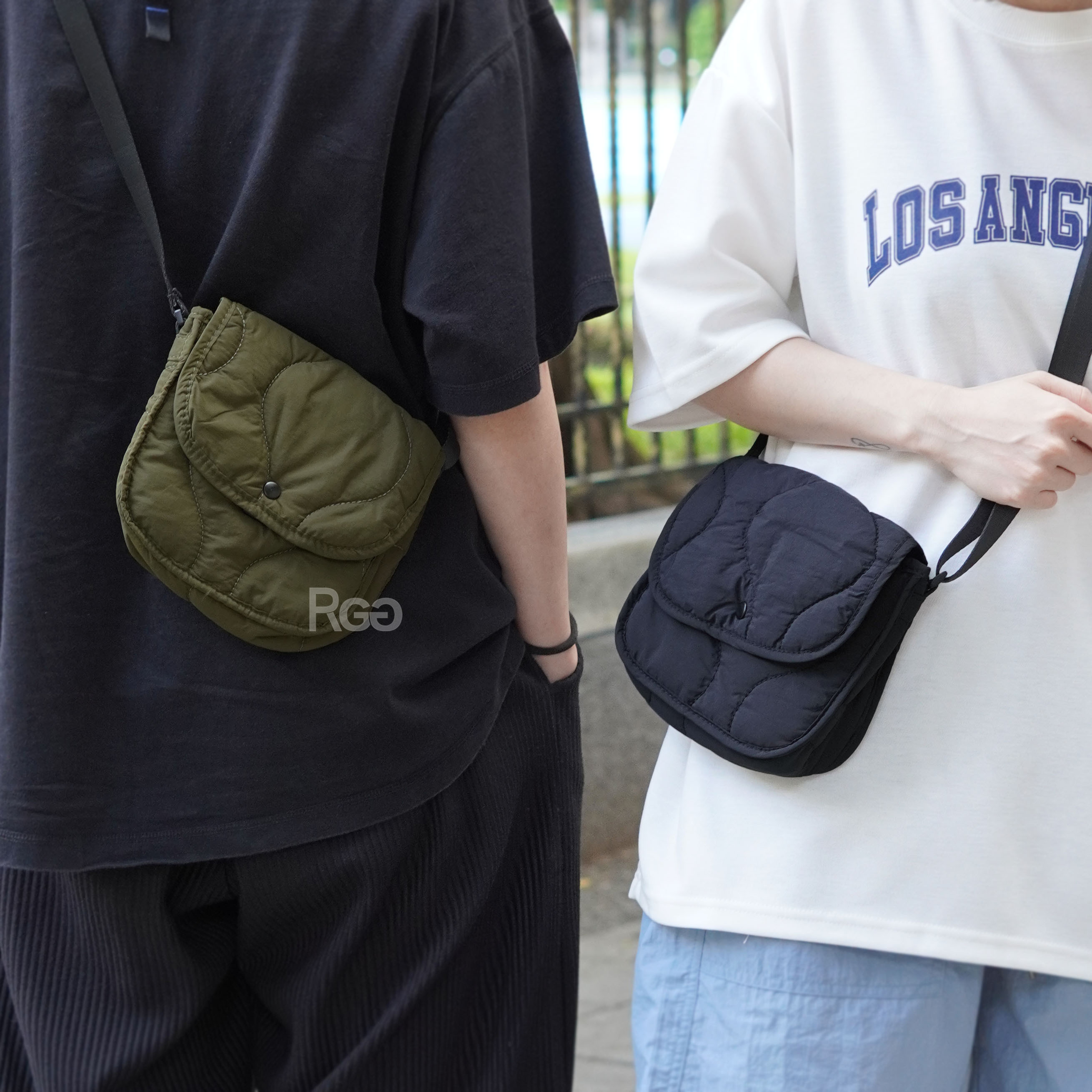 日系防潑水絎縫小包