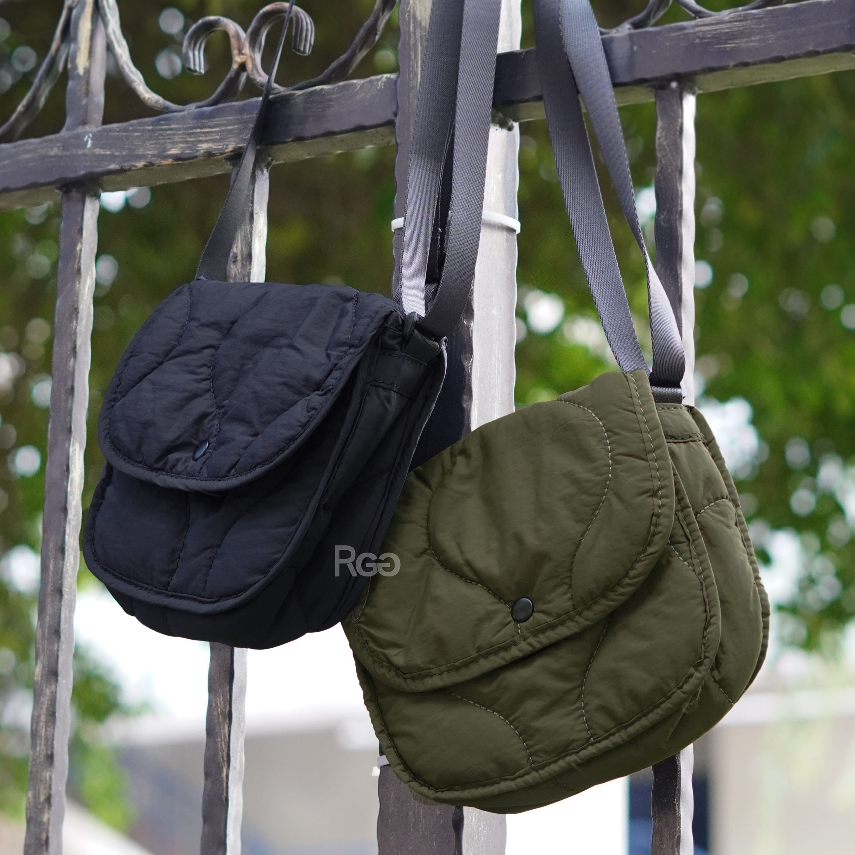 日系防潑水絎縫小包