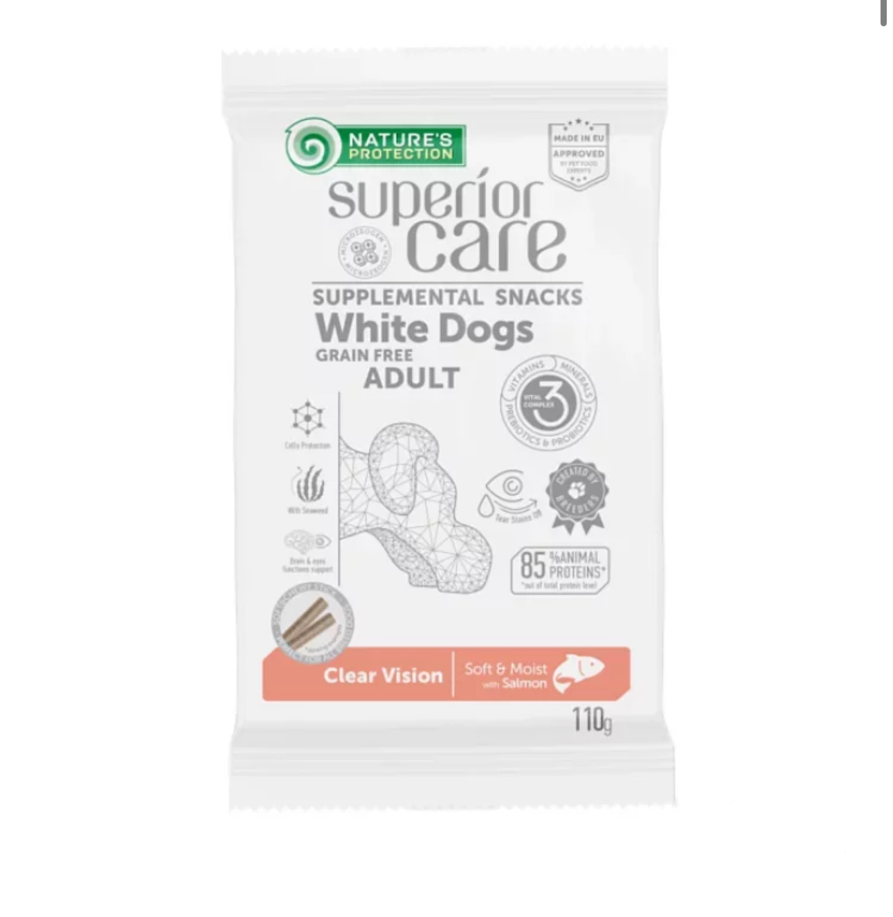 Nature's Protection Superior Care 皇牌無穀去淚痕護眼小食 - 三文魚110g （白毛狗狗食用）