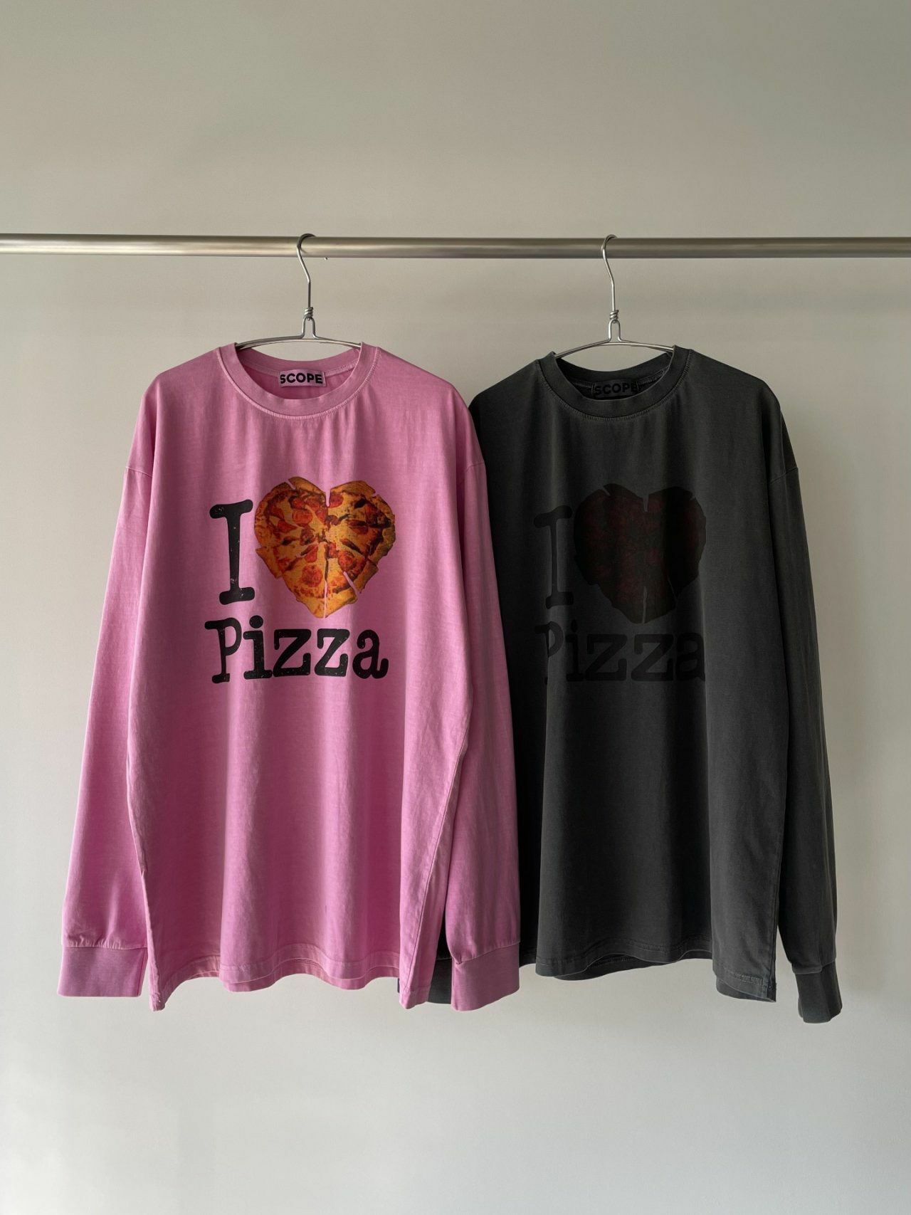 OverSize洗水英文字圖案長袖衫 SCOPE-060T