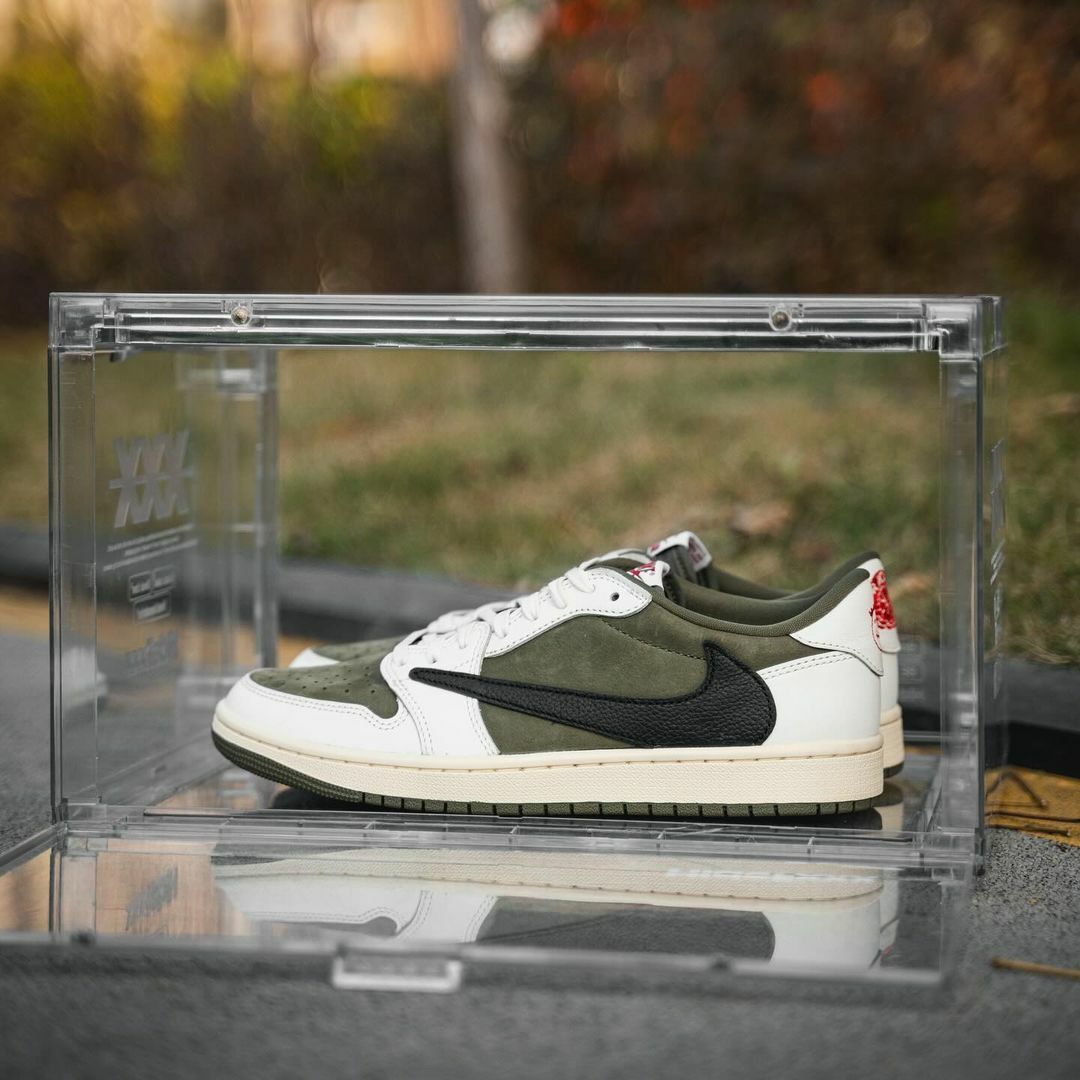 TRAVIS SCOTT x  AIR JORDAN 1 LOW ''Olive'' 反轉 黑綠橄欖 2.0 倒勾 DM7866-200 / 預購