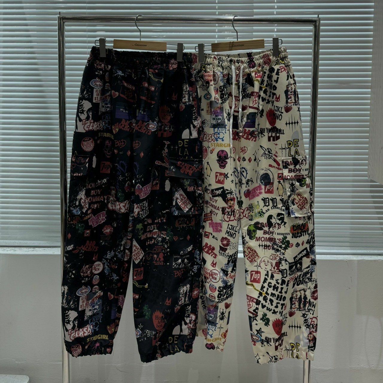 圖案束腳鬆身褲 BY ATTENTION-249P