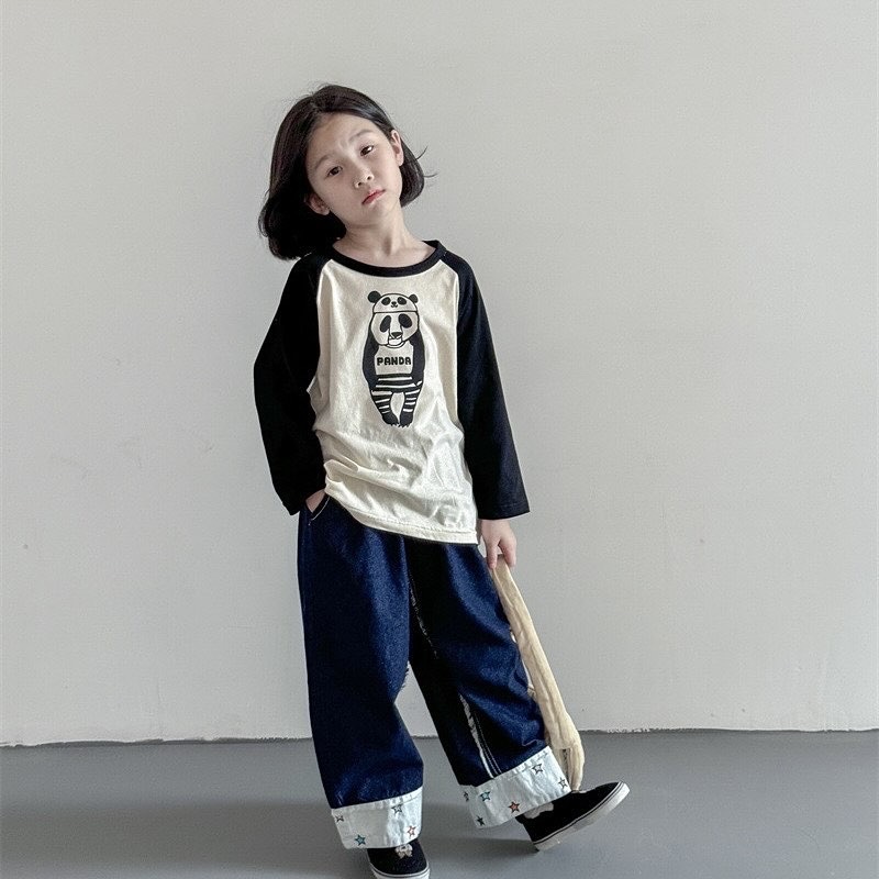 太可愛!條紋貓熊上衣