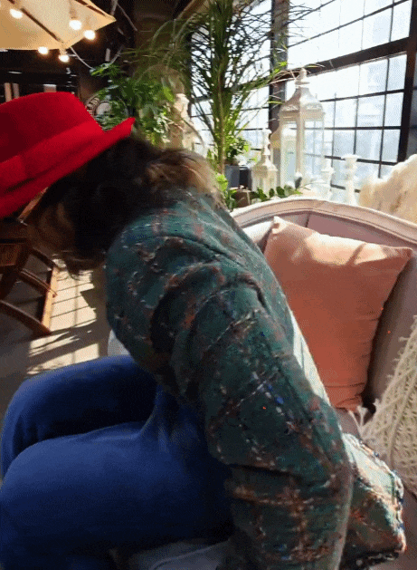 彩色格紋粗花呢小香夾克外套