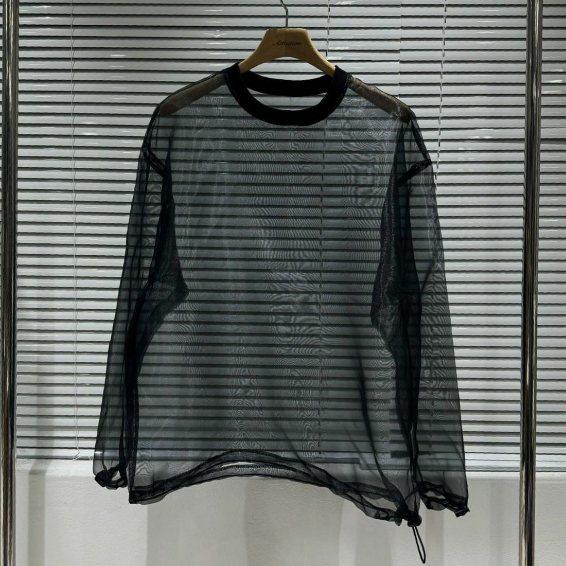 淨色透視長袖衫 BY ATTENTION-250T