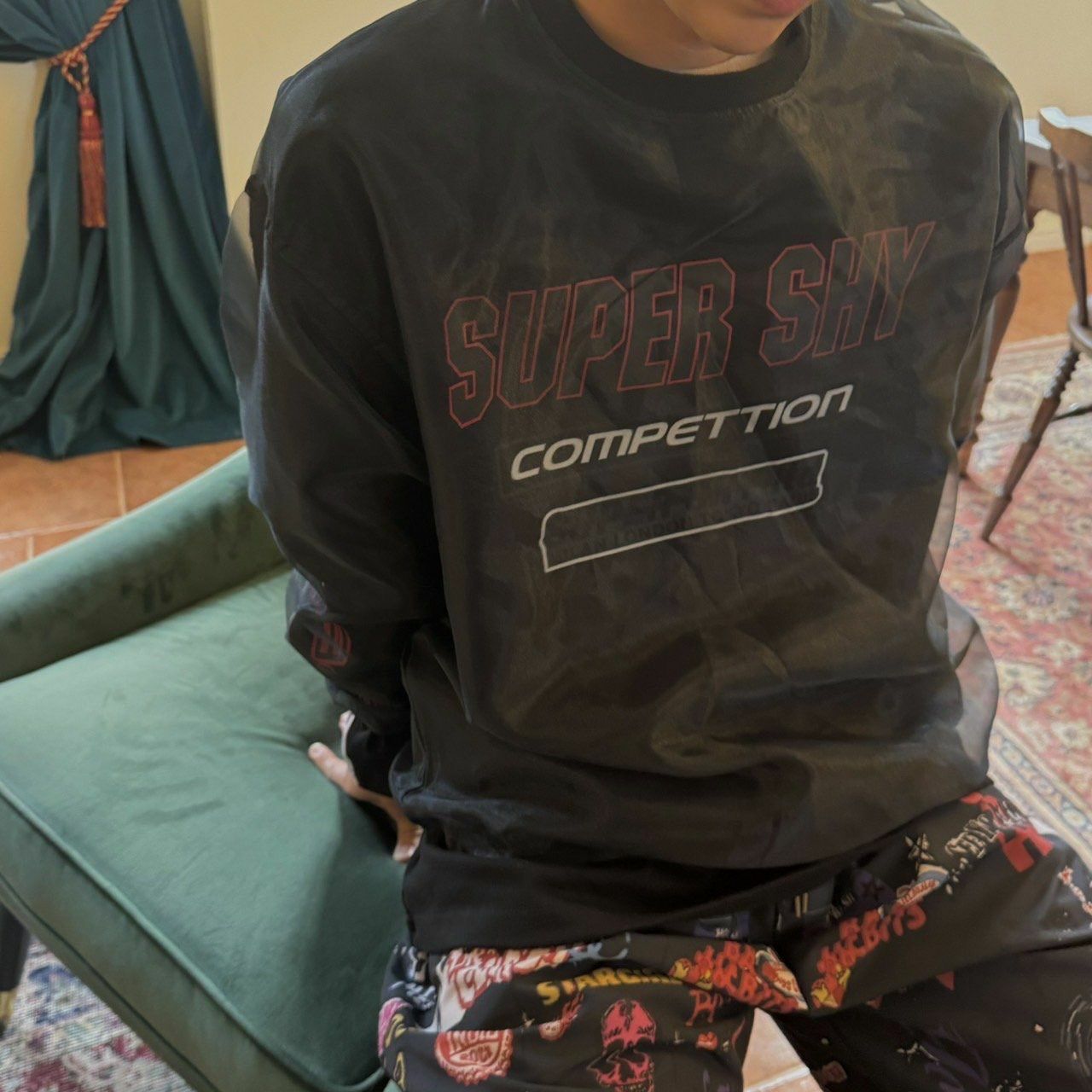 淨色透視長袖衫 BY ATTENTION-250T