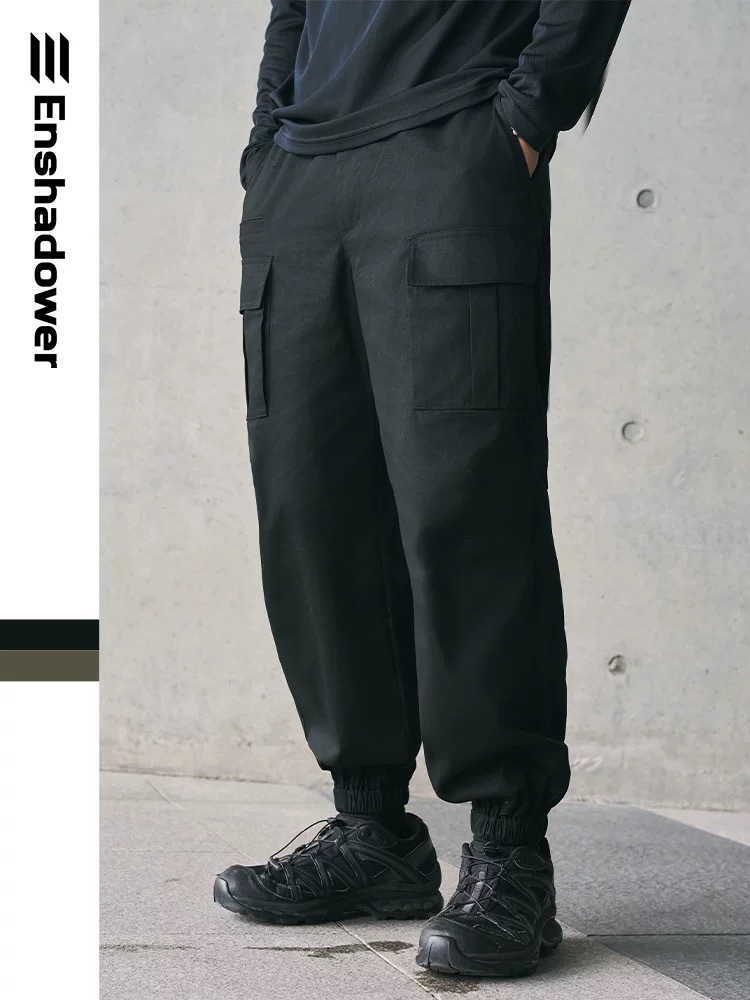 ENshadower隱蔽者 立體工字口袋束腳工裝褲