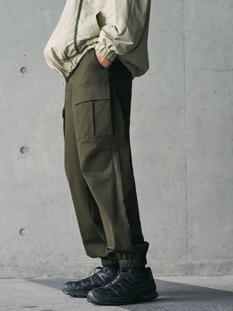 ENshadower隱蔽者 立體工字口袋束腳工裝褲