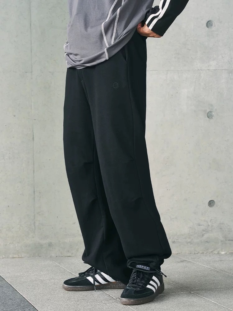 ENshadower隱蔽者 簡約刺繡LOGO垂墜直筒長褲