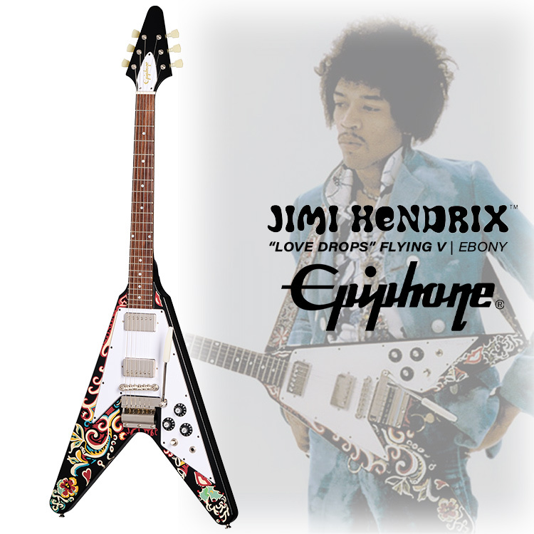 簽名款 Epiphone Jimi Hendrix™ "Love Drops" Flying V 電吉他