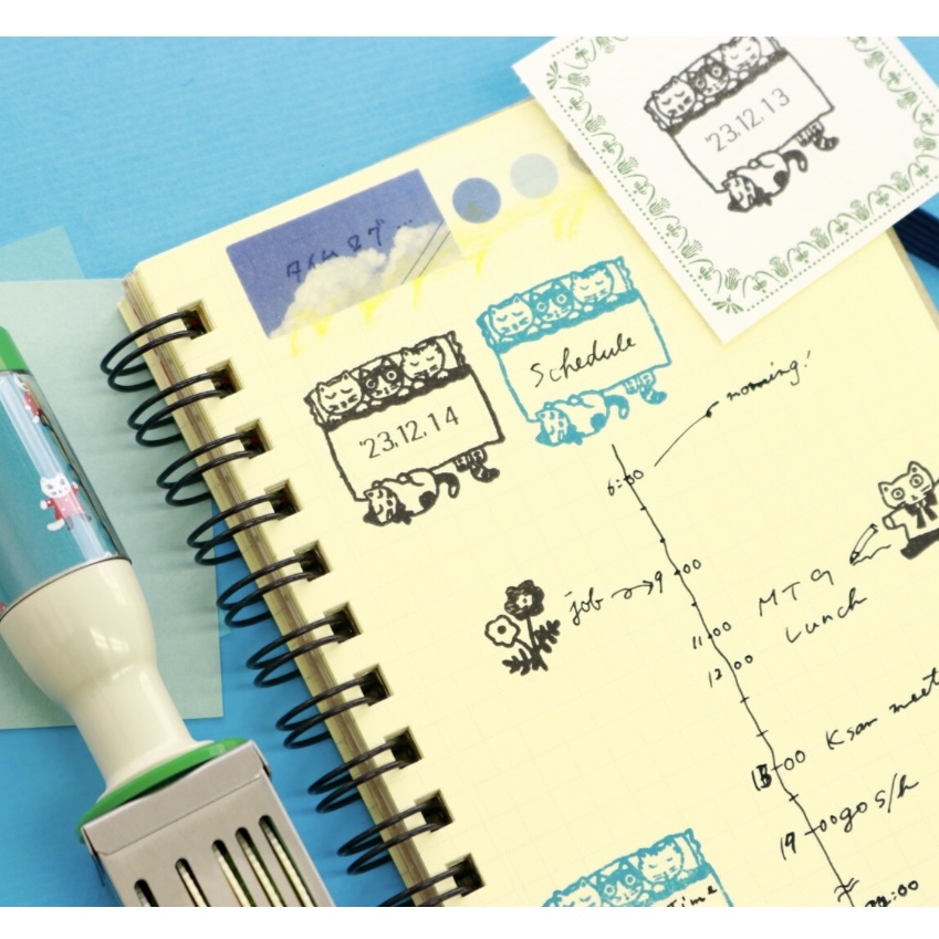 北岸由美_貓咪 日付章 日期印章  ｜日本 Sanby