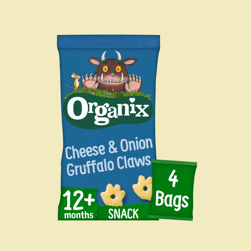 Organix 嬰幼兒有機牛牛芝士洋蔥脆片（4包分享裝）(92356)