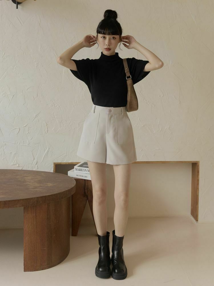 自訂 質感極顯瘦短西褲