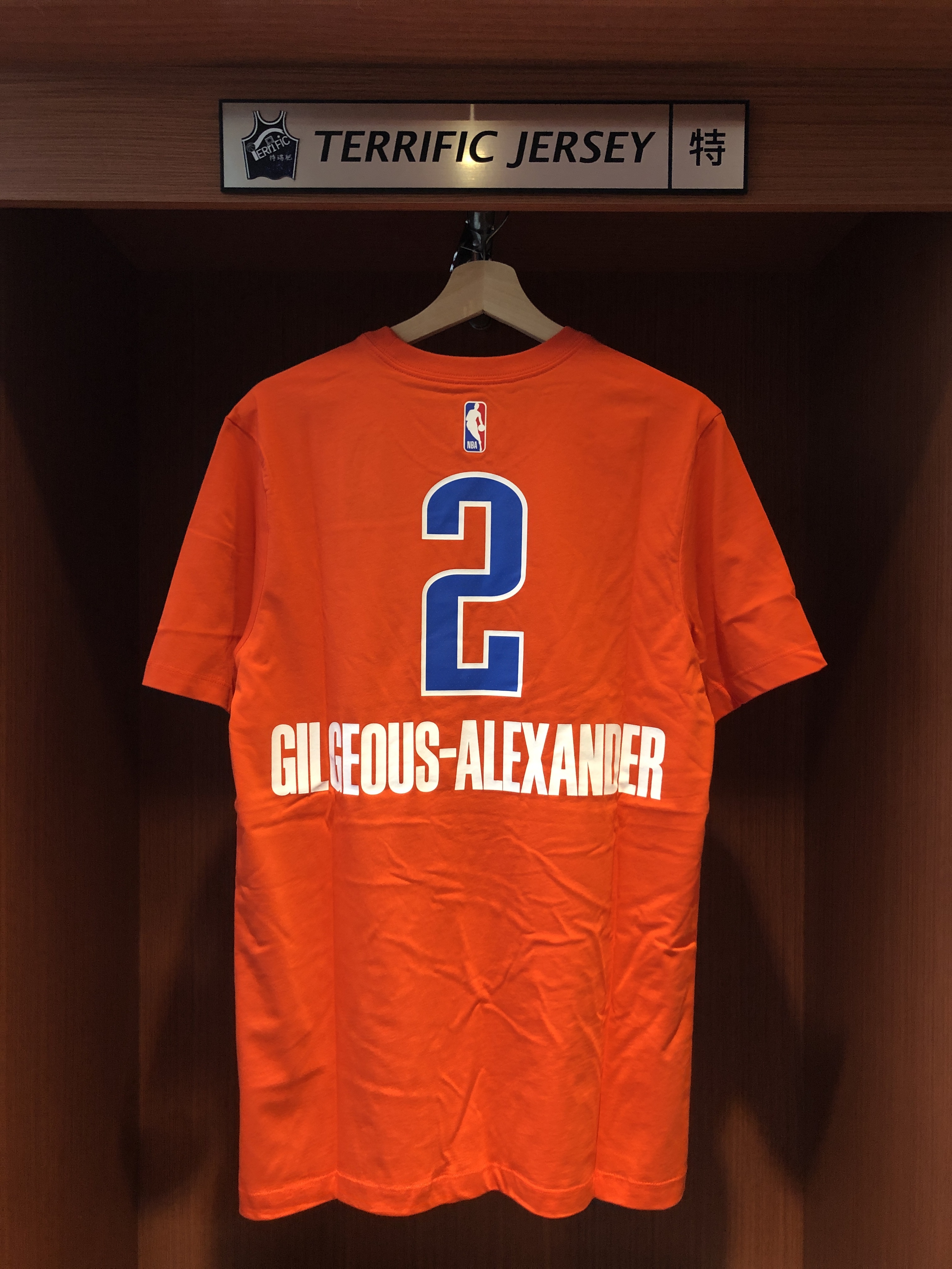 NBA短袖 Shai Gilgeous-Alexander 奧克拉荷馬雷霆橘 Statement Jordan Player Name Tee 棉質 短袖 全新