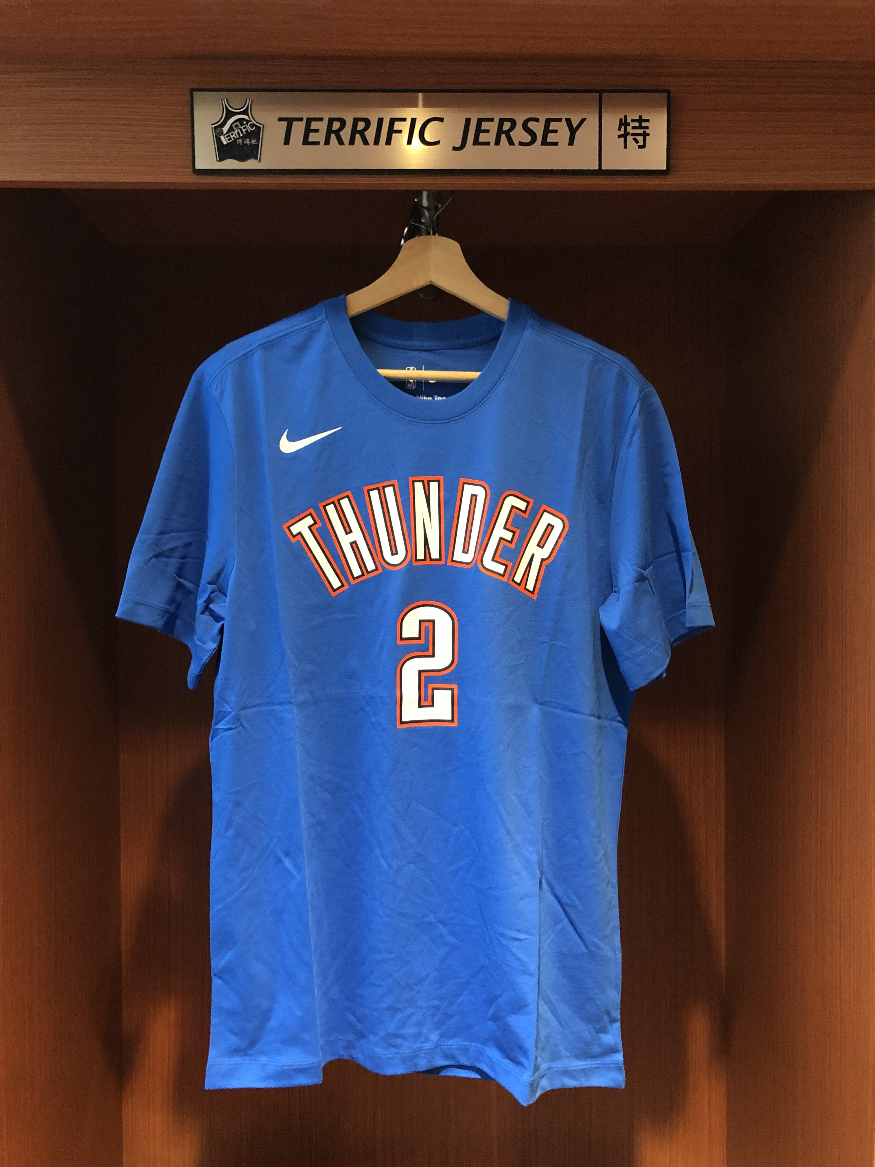 NBA短袖 Shai Gilgeous-Alexander 奧克拉荷馬雷霆藍 Icon Nike Player Name Tee 棉質 短袖 全新