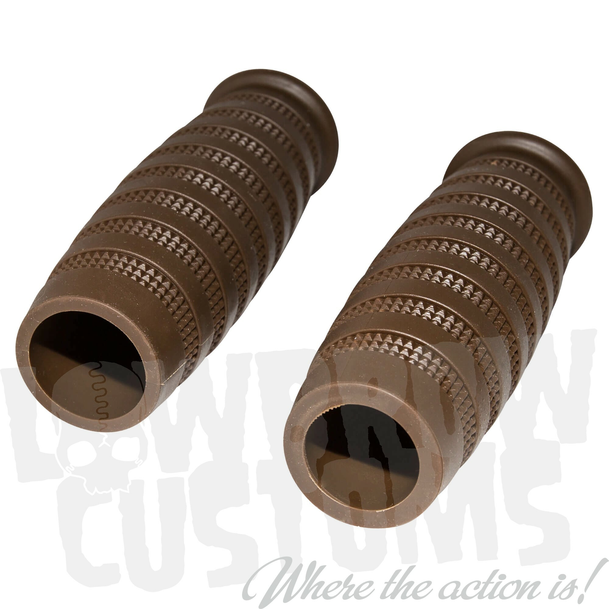 Lowbrow 橡膠 握把套 滾花酒桶 - 咖啡