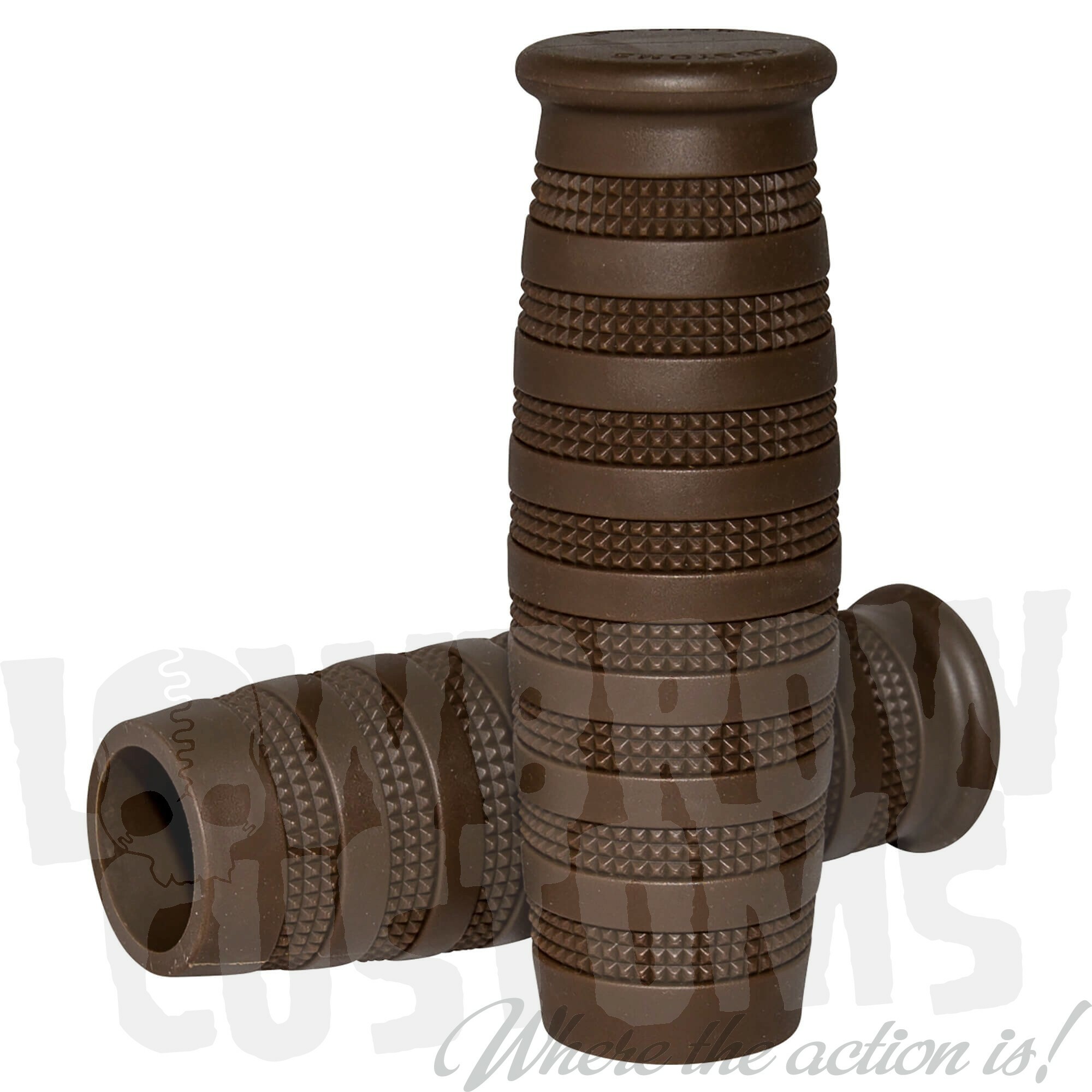 Lowbrow 橡膠 握把套 滾花酒桶 - 咖啡