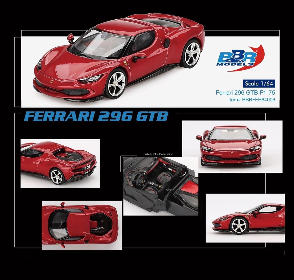 【預訂】BBR Models Ferrari 296 GTB F1-75
