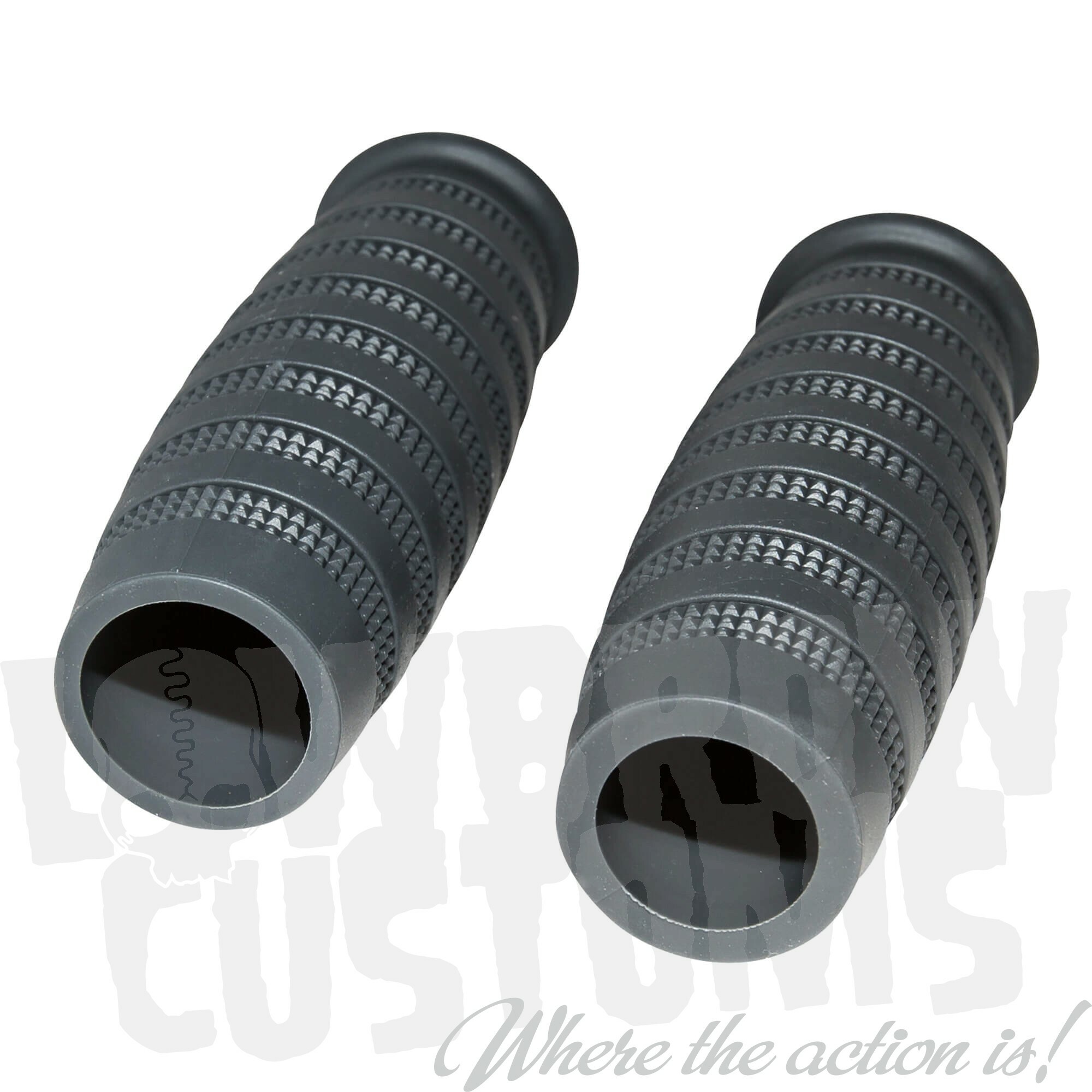 Lowbrow 橡膠 握把套 滾花酒桶 - 灰