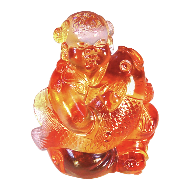 鹿港窯禮品館│居家開運琉璃琉璃-擺飾 吉慶有餘 五谷豐收