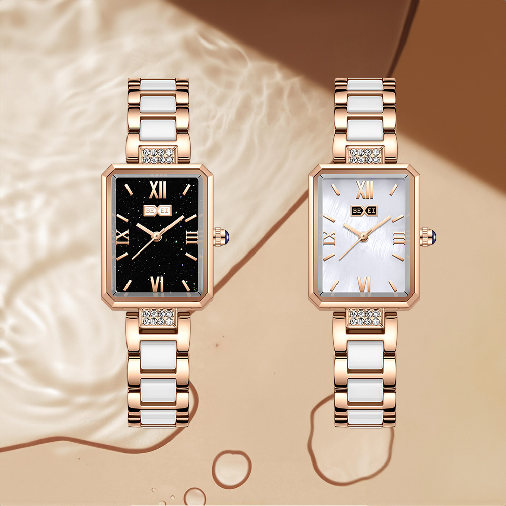 【BEXEI 貝克斯】6121 優雅 氣質 淑女 名媛 星空錶面 陶瓷 石英 手錶 女錶 腕錶