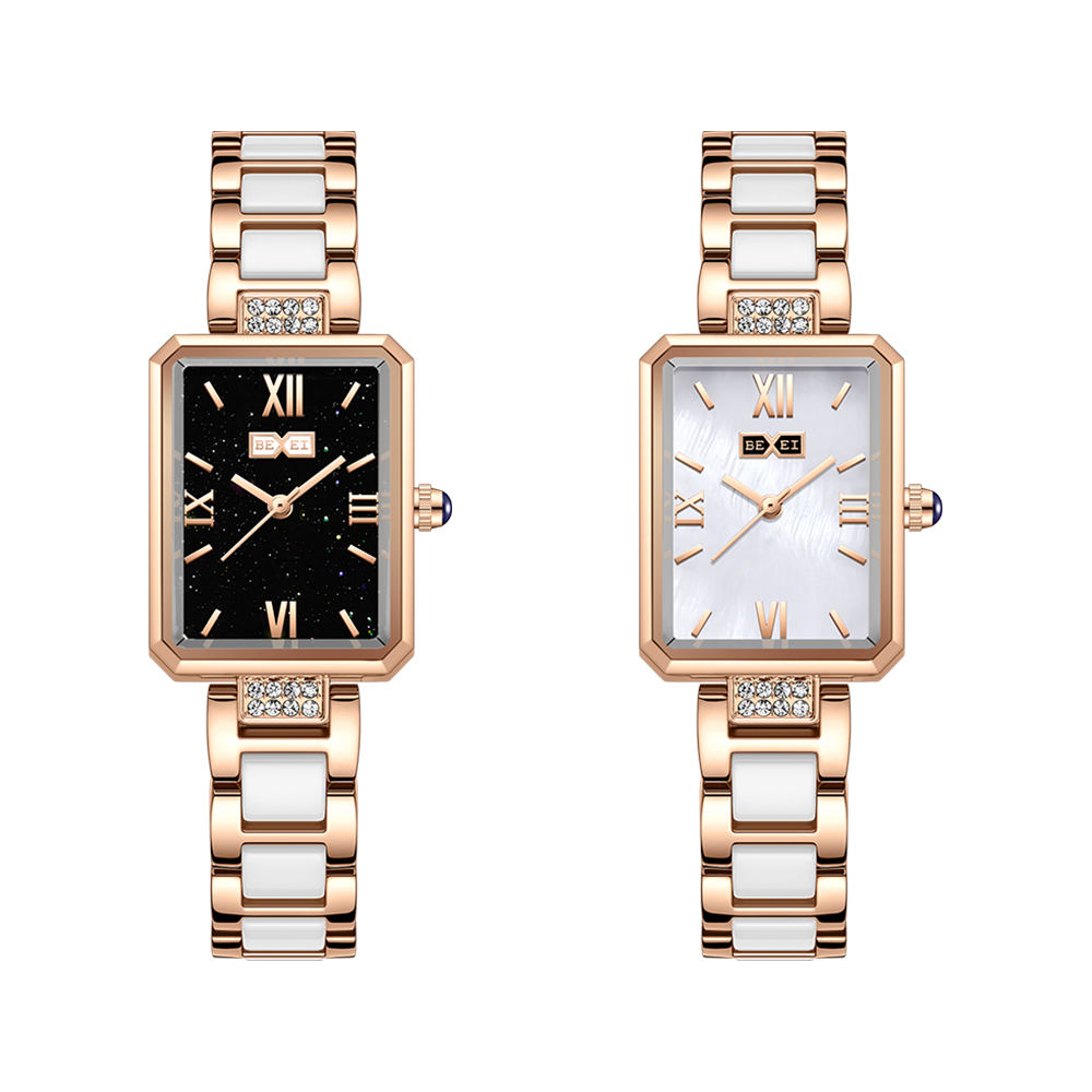 【BEXEI 貝克斯】6121 優雅 氣質 淑女 名媛 星空錶面 陶瓷 石英 手錶 女錶 腕錶