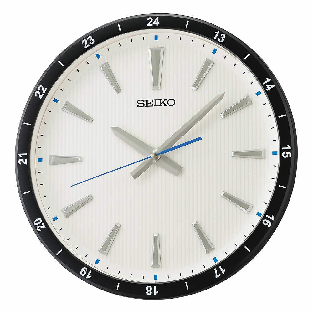 (預購)【SEIKO 精工】QXA802J 白色 商務 典雅 簡約 3D時標 無字 滑動式指針 靜音 時鐘 掛鐘