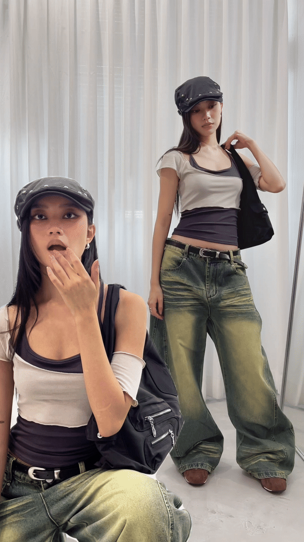 分層兩件式上衣