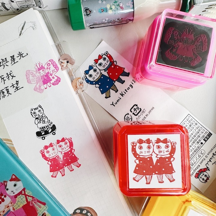 北岸由美聯名 貓咪 浸透印章 連續章｜日本 Sanby