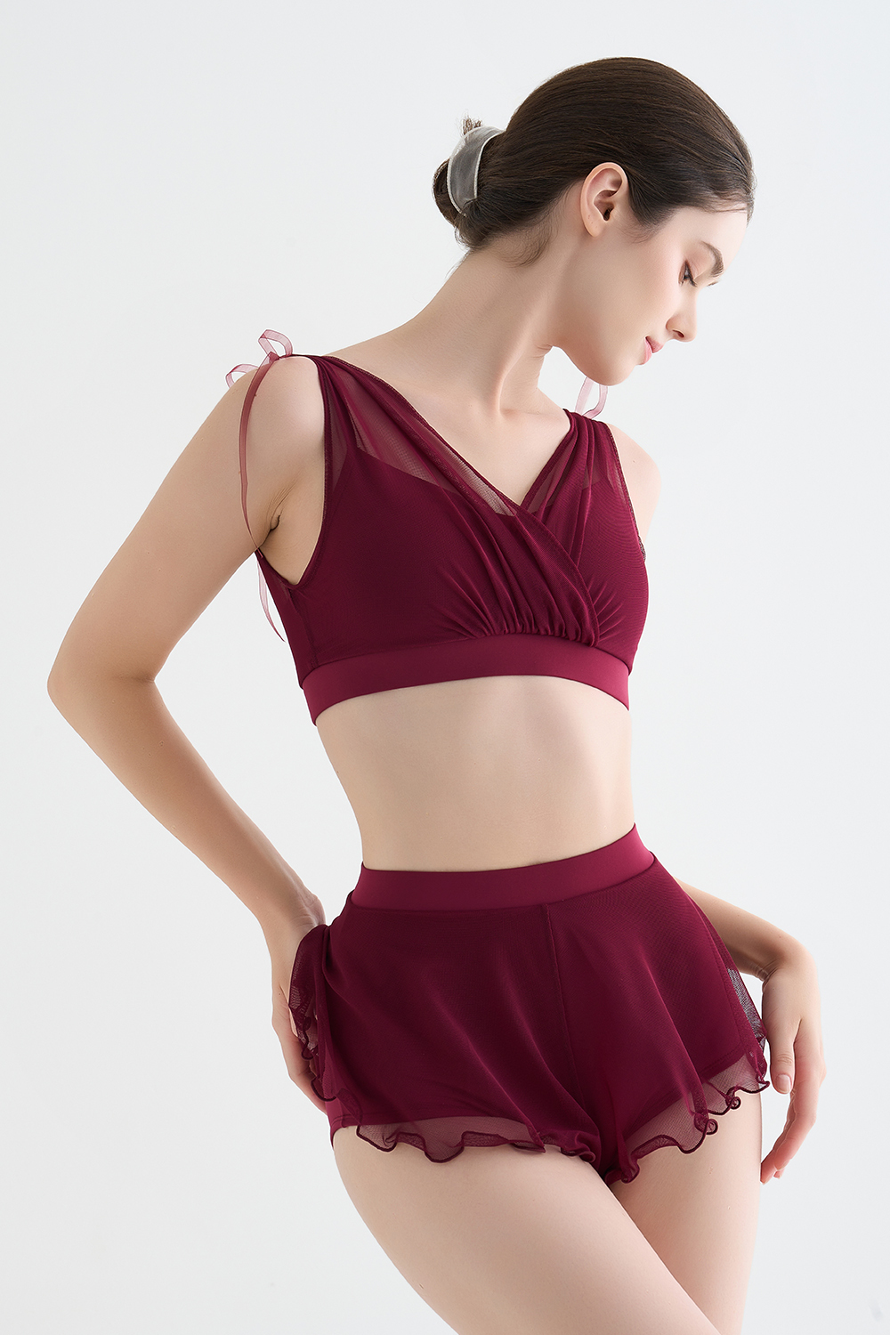 Bless Shirring Top - Wine