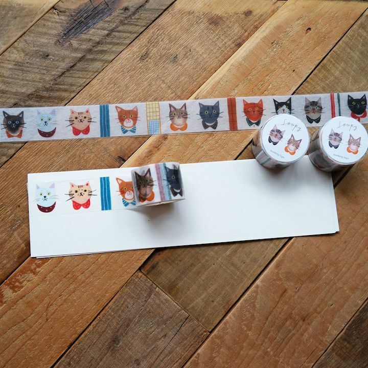 貓咪世界 和紙膠帶 ｜湯舒皮 Soupy Tang